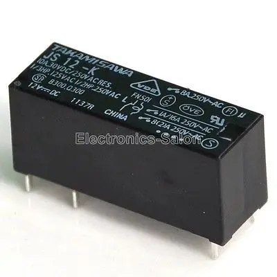 2X реле мощности TAKAMISAWA 12 в пост. Тока SPDT 8 А JS K.|powers thermostatic mixing valve|power relay 12vrelay batons |