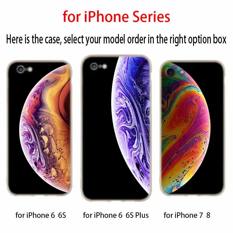 Красивая планета арт чехол силиконовый мягкий для iPhone 12 11 Pro X XS Max XR 6 6S 7 8 plus 5S SE
