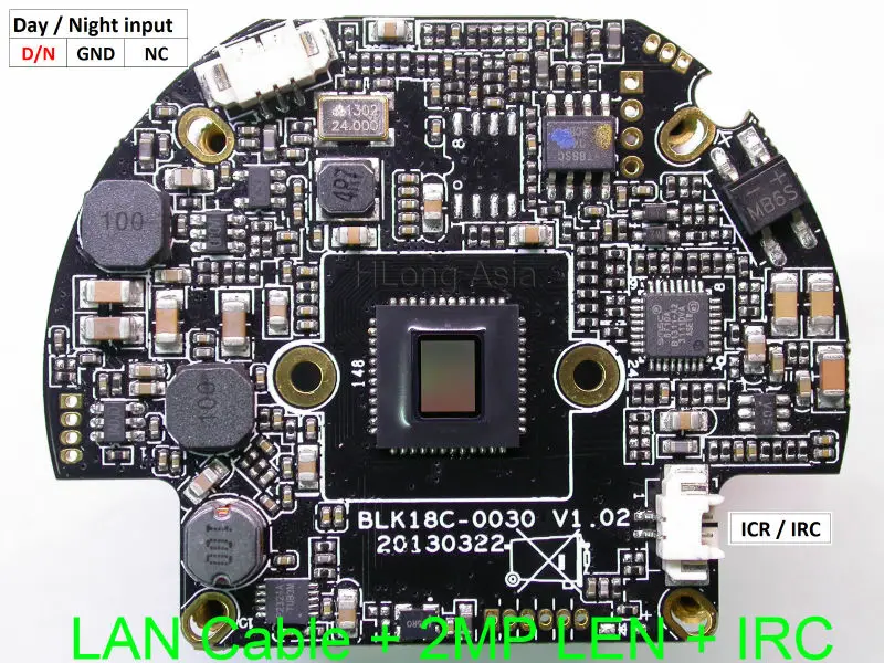 Чиповая плата для IP камеры видеонаблюдения IPC 720P (1280x720) 1/3 &quotAptina CMOS AR0130 sensor + Hi3518C