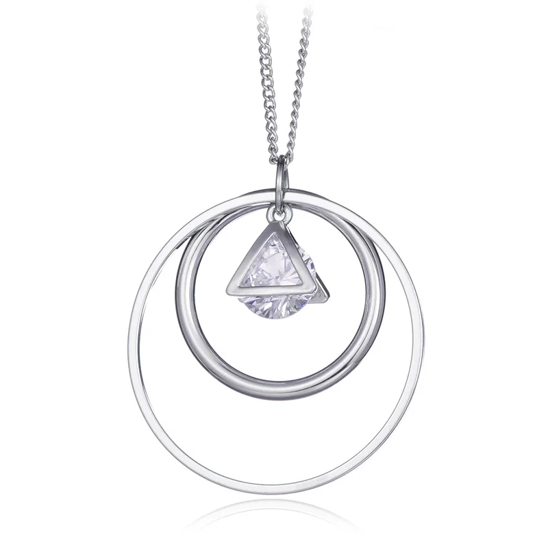 HONGYE серебро цвет длинный кулон ожерелья Модные ювелирные изделия 2020 Collier Femme