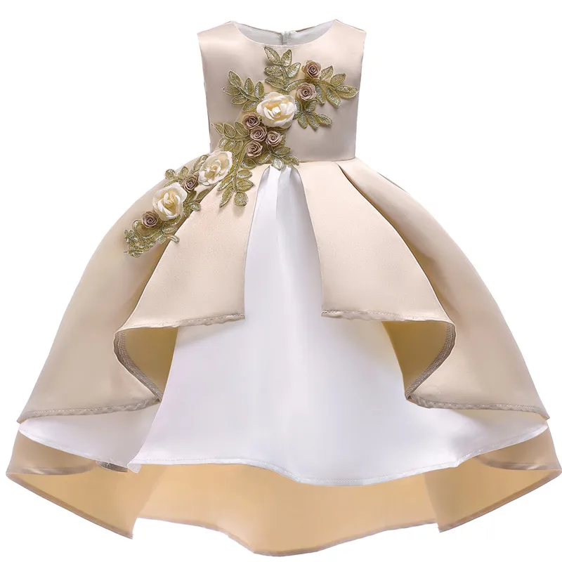 2018 New Summer Baby Girls Dress Children applique Wedding elegant Dresses Kids Party Prom 3-10 Yrs | Детская одежда и обувь