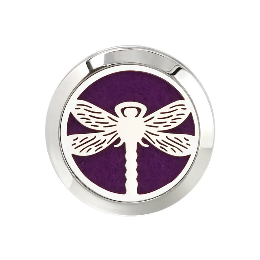 372 dragonfly tortoise 25mm 316L Stainless Steel Diffuser Bracelet Essential Oil Aromatherapy Perfume Silicone Bracelets 10 Pads - Окраска металла: 372