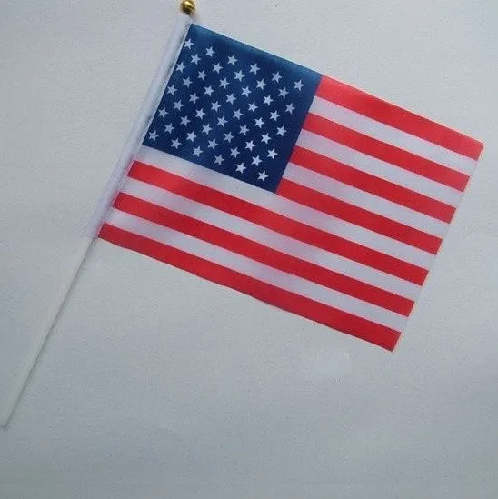 

14 * 21 cm America Usa hand signal waving flag small banner flags