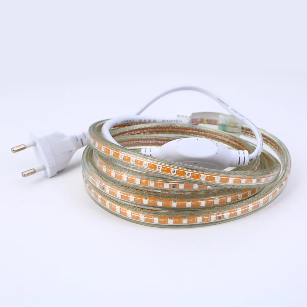 220 В СВЕТОДИОДНАЯ лента SMD 2835 120led/M 1 м 2 3 5 10 100 водонепроницаемый гибкий ленточный