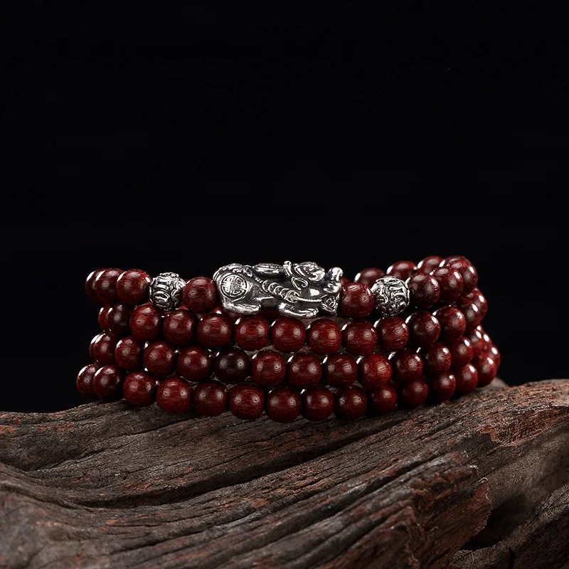 

Silver Retro Thai Silver Inviting Wealth, Evil Spirits, Brave And Brave, Beads Of Buddha, Personality, Women's Chain