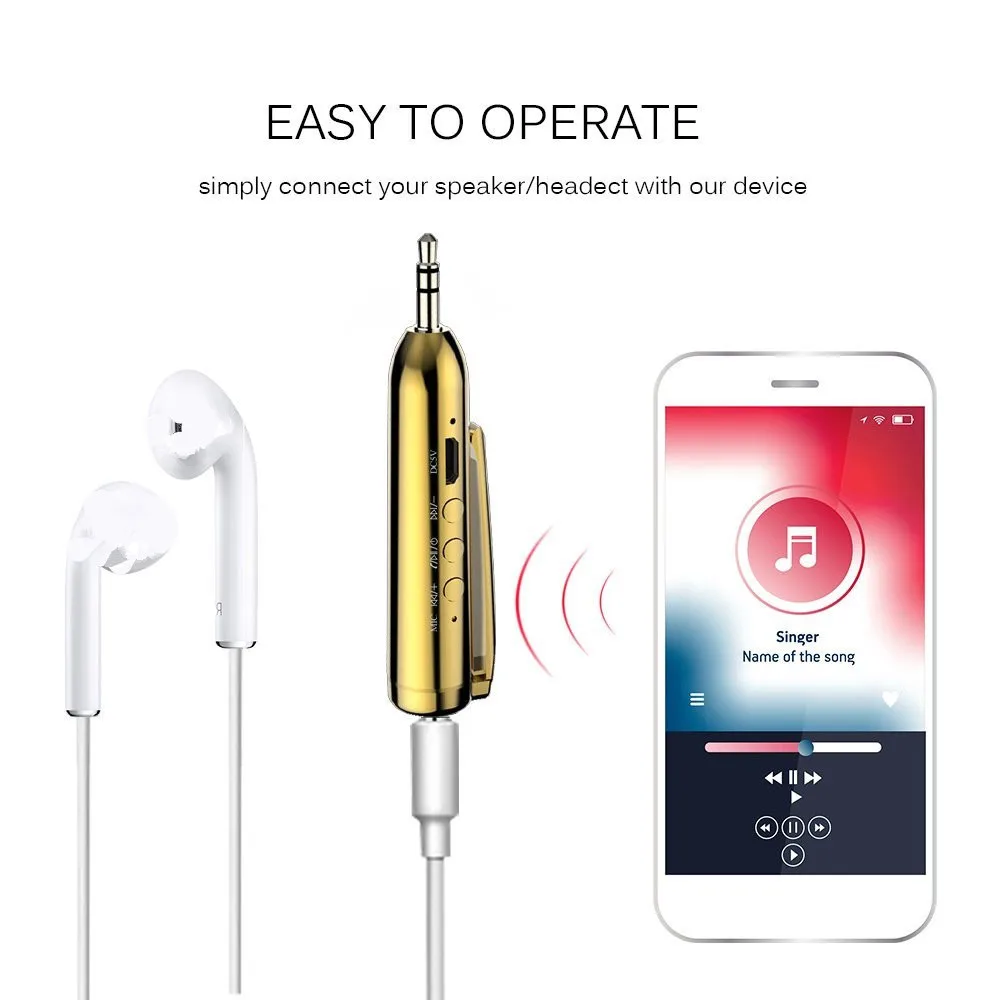 Автомобильный Bluetooth приемник FGHGF в виде ручки аудиоприемник AUX динамик
