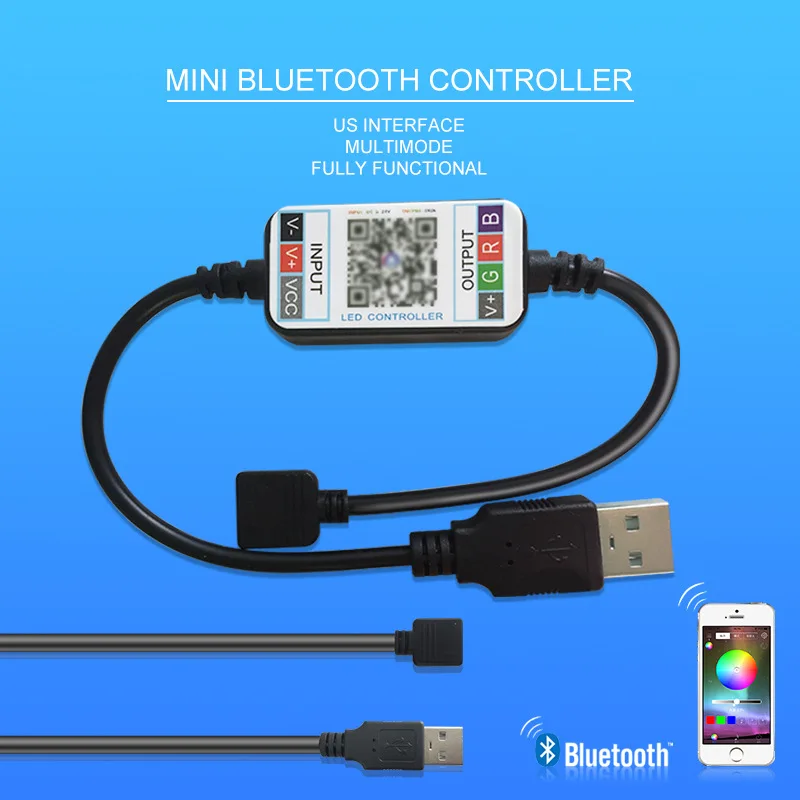 Регулятор яркости для светодиодных лент Bluetooth мини RGB светодиодной ленты 5050 3528 USB 5