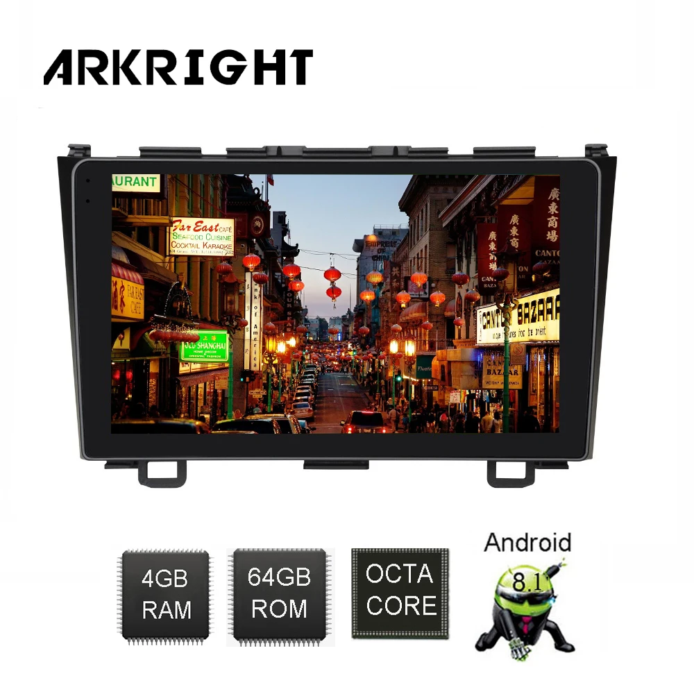 Автомобильный DVD плеер ARKRIGHT 9 '' 2 Din Android 8 1 автомагнитола стерео GPS для Honda CRV 2007