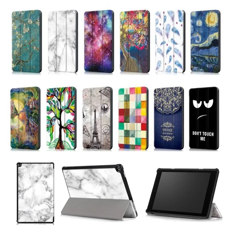 Funda для Amazon Kindle Fire HD10 ультра тонкий трехскладной PU кожаный смарт-чехол для Amazon Fire HD 10 Чехол