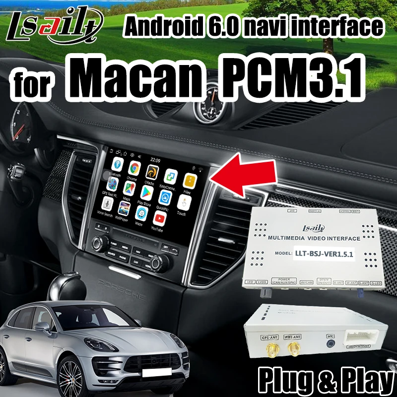 GPS навигатор на Android 6 0 для Macan Cayenne Porsche PCM 3 1 поддержка интерфейса беспроводная