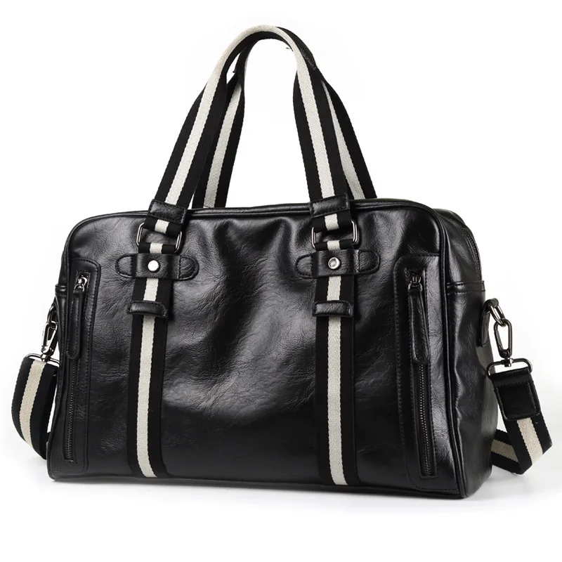 Fashion Men's Travel leather handbag Brand Business luggage Waterproof suitcase duffel bag Large Capacity Laptop casual Bags