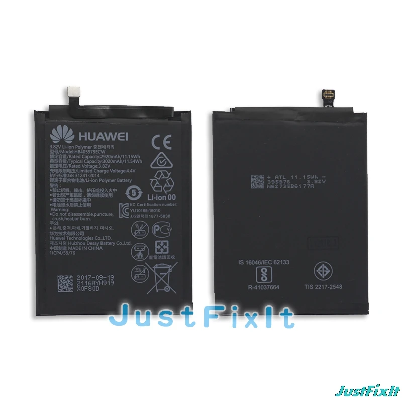 Оригинальный HB405979ECW Hua Wei Сменный аккумулятор для телефона huawei Nova/Enjoy 6 S/Honor 6C/Y5 2017/P9