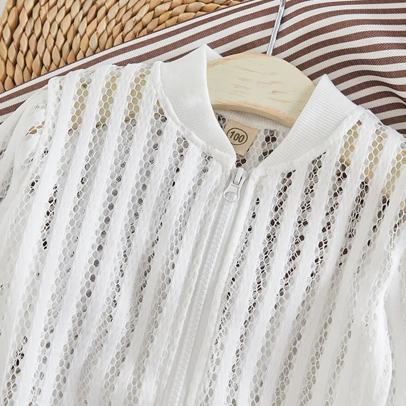 Пальто для девочек 2020 летняя новая детская одежда Повседневная Однотонная