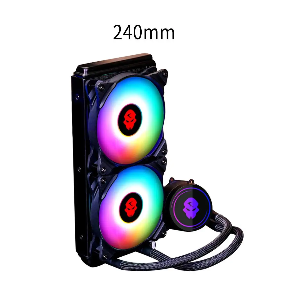 Type 1 120 мм/240 мм 4Pin PWM RGB светодиодный кулер для процессора, кулер для воды, интегрированный кулер для процессора, вентилятор охлаждения радиатора для Inter LGA115x 2011 1366 AMD - Цвет лезвия: Type 1