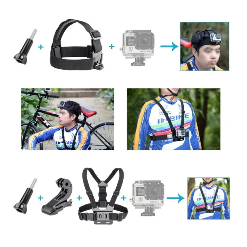 Аксессуары для экшн камеры GoPro Hero 7 6 5 4 Black крепление Xiaomi Yi 4K Lite 2 SJCAM SJ7 Eken H9 Go Pro