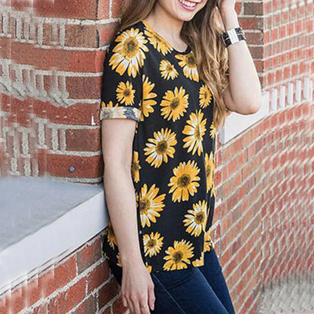 Бесплатная Страусиная Женская Праздничная футболка с коротким рукавом и круглым