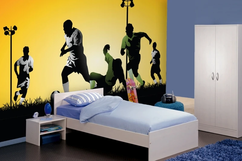 Настенные 3D-обои с рисунком футбольной игры для детской спальни | Обустройство