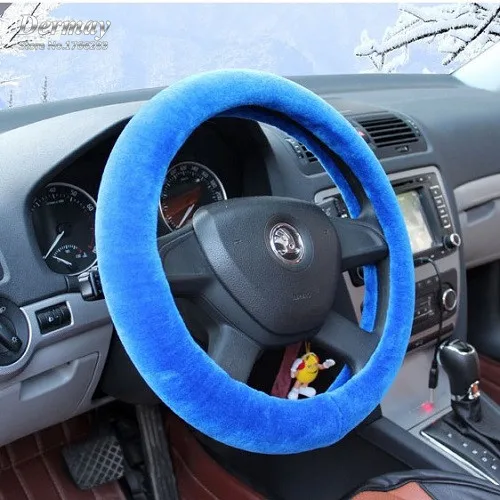 7 Цветов Зима Теплая Мех Плюшевые Автомобилей Руль Обложка 38 см Fit 95% Стайлинга