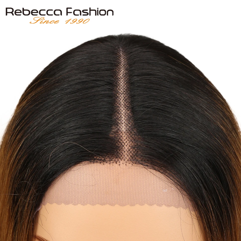 Волосы Rebecca для женщин короткие волосы прямые Remy на шнурке фронтальная пряжа - Фото №1