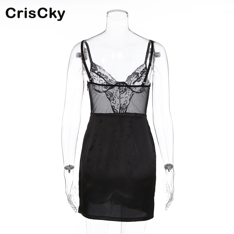 CRISCKY модные женские платья с v образным вырезом без спинки Спагетти ремень Bodycon