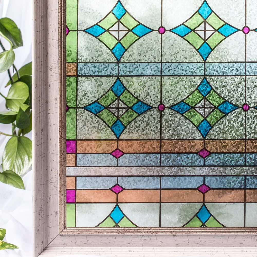 CottonColors ПВХ Водонепроницаемый Window Films Кухня Без Клея Статические 3D Декоративные