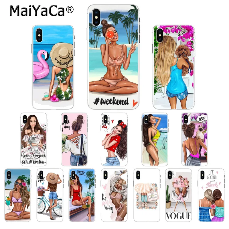 MaiYaCa Модный летний пляжный Мягкий силиконовый чехол для iPhone 8 7 6 6S Plus X XS MAX 5 5S SE