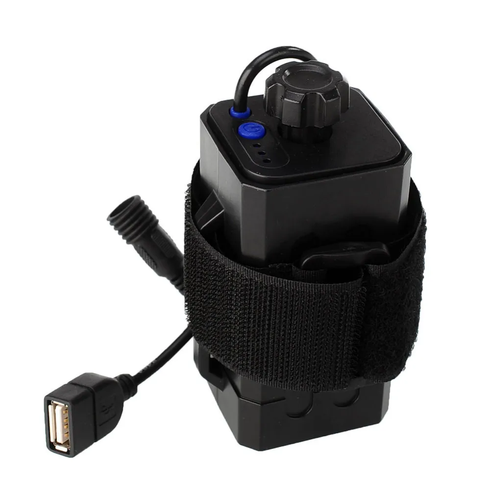 DC& USB разъем 4x18650 Аккумулятор для воды чехол для дома для велосипеда светильник головной светильник