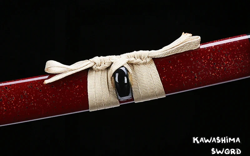 Japanese Katana Sword Forged Damascus Steel Red Plating Razor Sharp Full Tang Blade Wine Red Wood Sheath ZSBF-026 New Arrival