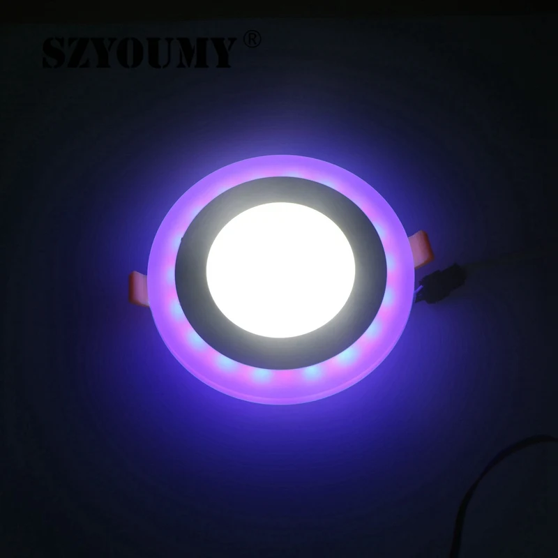 SZYOUMY 9 Вт RGBW круглая Светодиодная панель с регулируемой яркостью