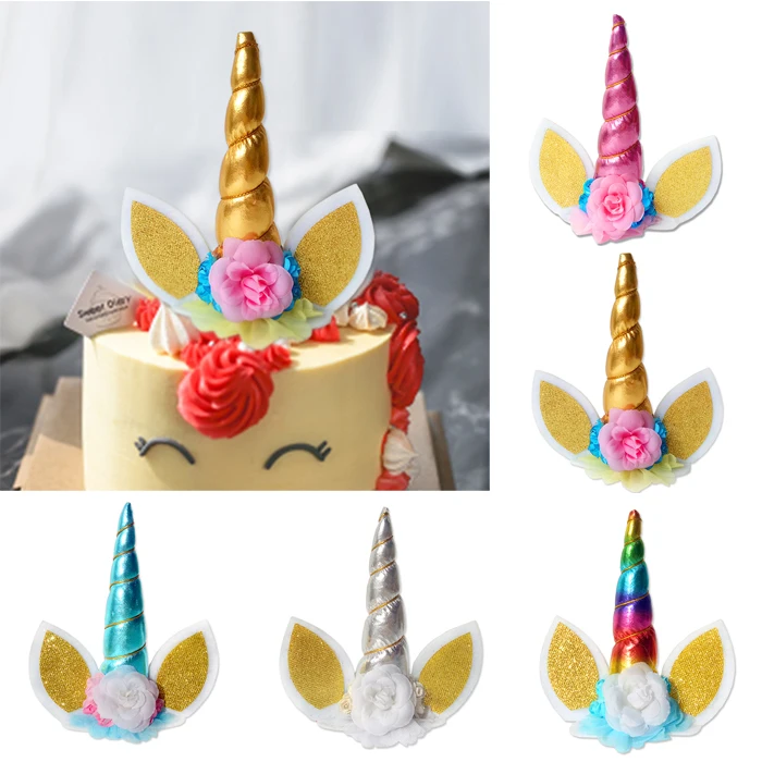 1 шт. Единорог рога торт Топпер Декор Хэллоуин Вечеринка дня рождения событие