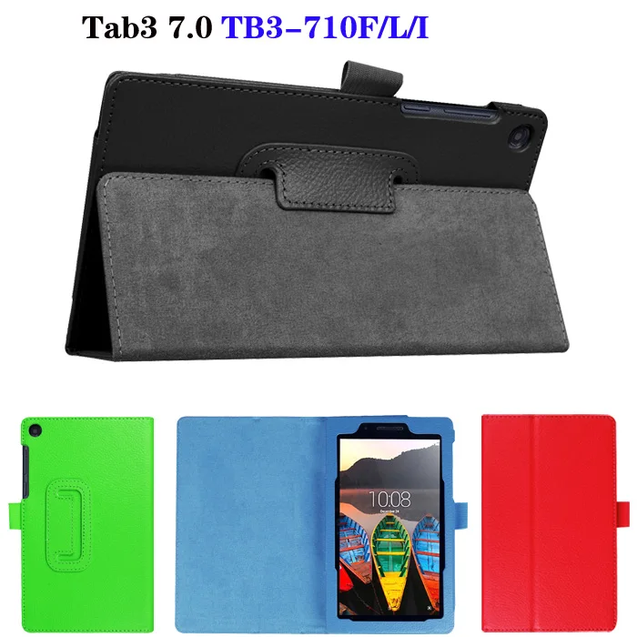 Чехол для Lenovo Tab 3 710F с магнитной подставкой и откидной крышкой из искусственной