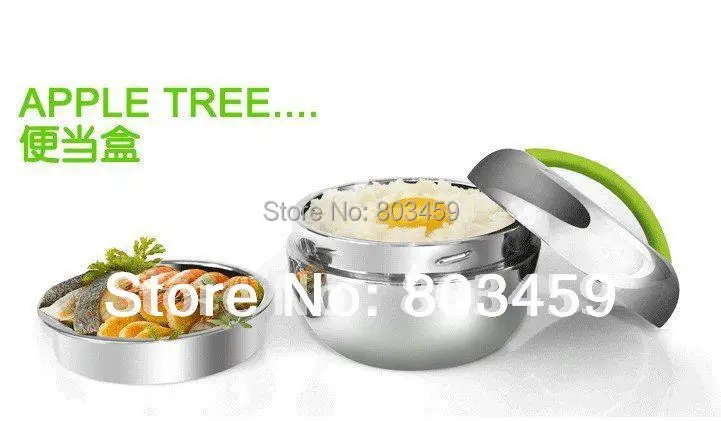 Ланч бокс в форме яблока из нержавеющей стали бенто 2 ярусная блокирующая крышка