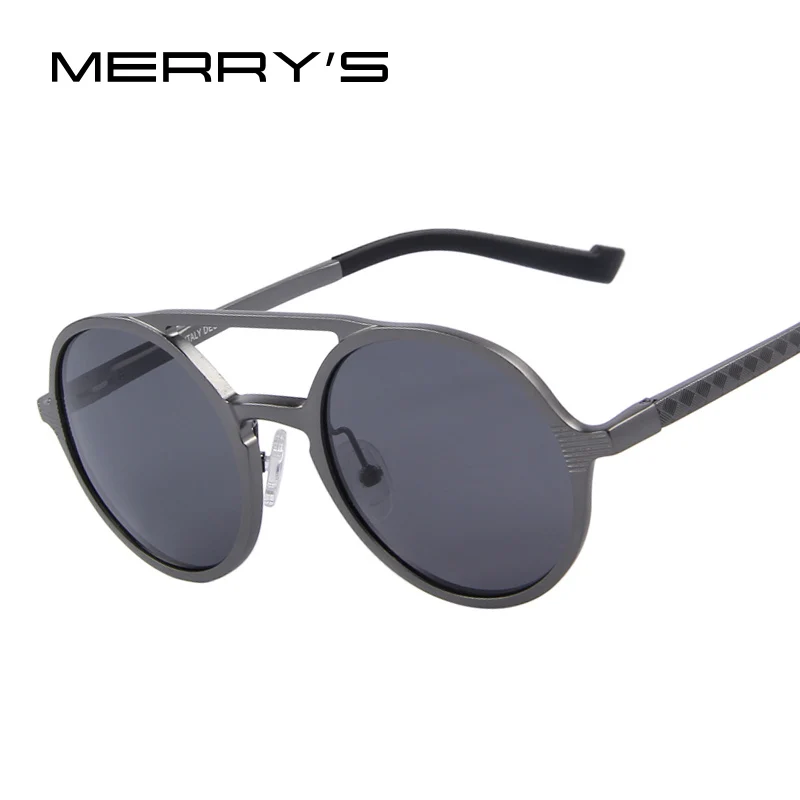 Fashion Men Round Polarized Sunglasses Retro Aluminum Frame Women Oculos de sol UV400 | Аксессуары для одежды