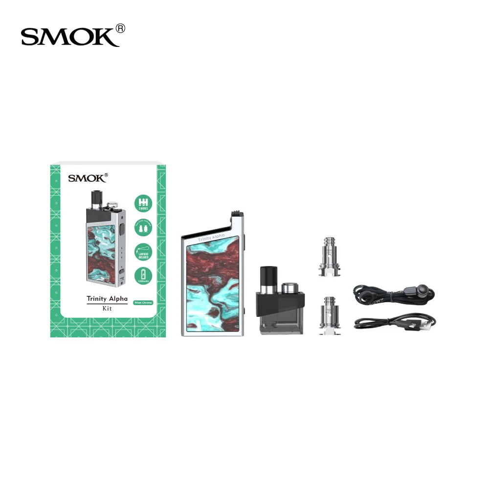Оригинальный набор SMOK Trinity Alpha Pod аккумулятор 1000 мА/ч картридж 2 мл/2 8 мл