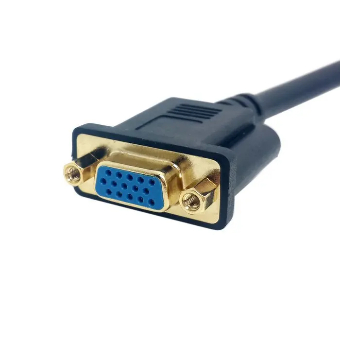 Новый аналоговый кабель преобразователь DVI 24 + 5 штекер на VGA гнездо монитора 20 см
