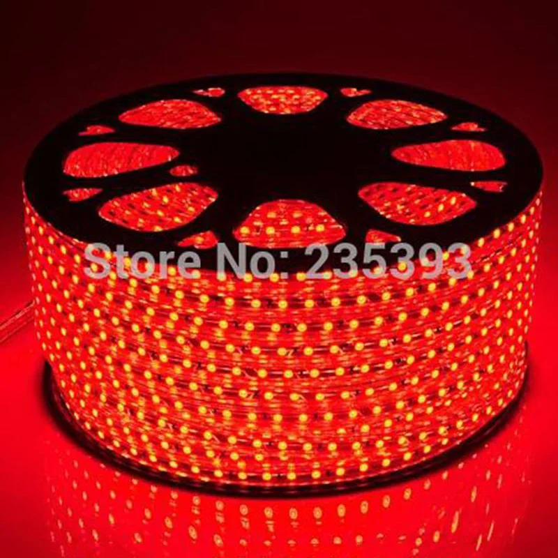 SMD 5050 AC 220V Светодиодная лента водонепроницаемый светильник 5 м 6 м 7 м 8 м 9 м 10 м 15 м 20 м Светодиодная лента 60 светодиодов/м гибкий светодиодный светильник s+ разъем питания