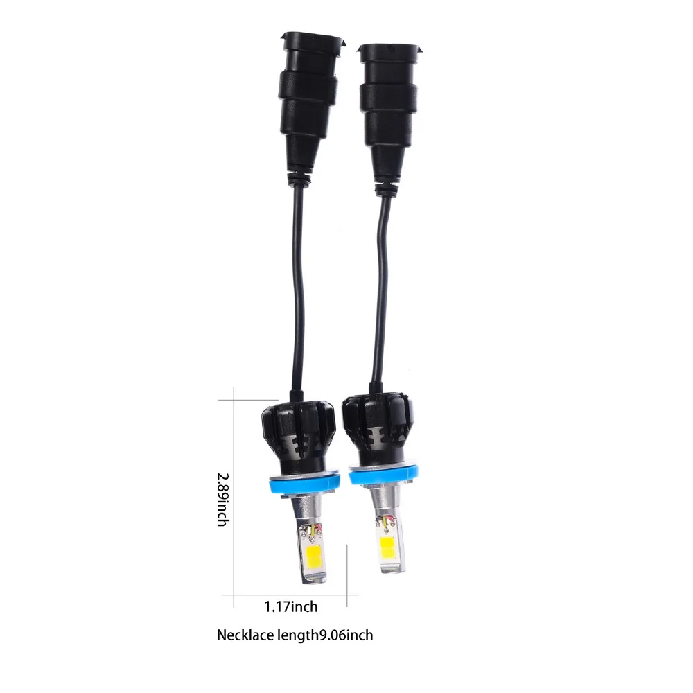 

2pcs 24W Car Fog Light Bulbs Car Running Light 6500K White Gold Light H8/H11/9005/9006/H10 Auto LED Light