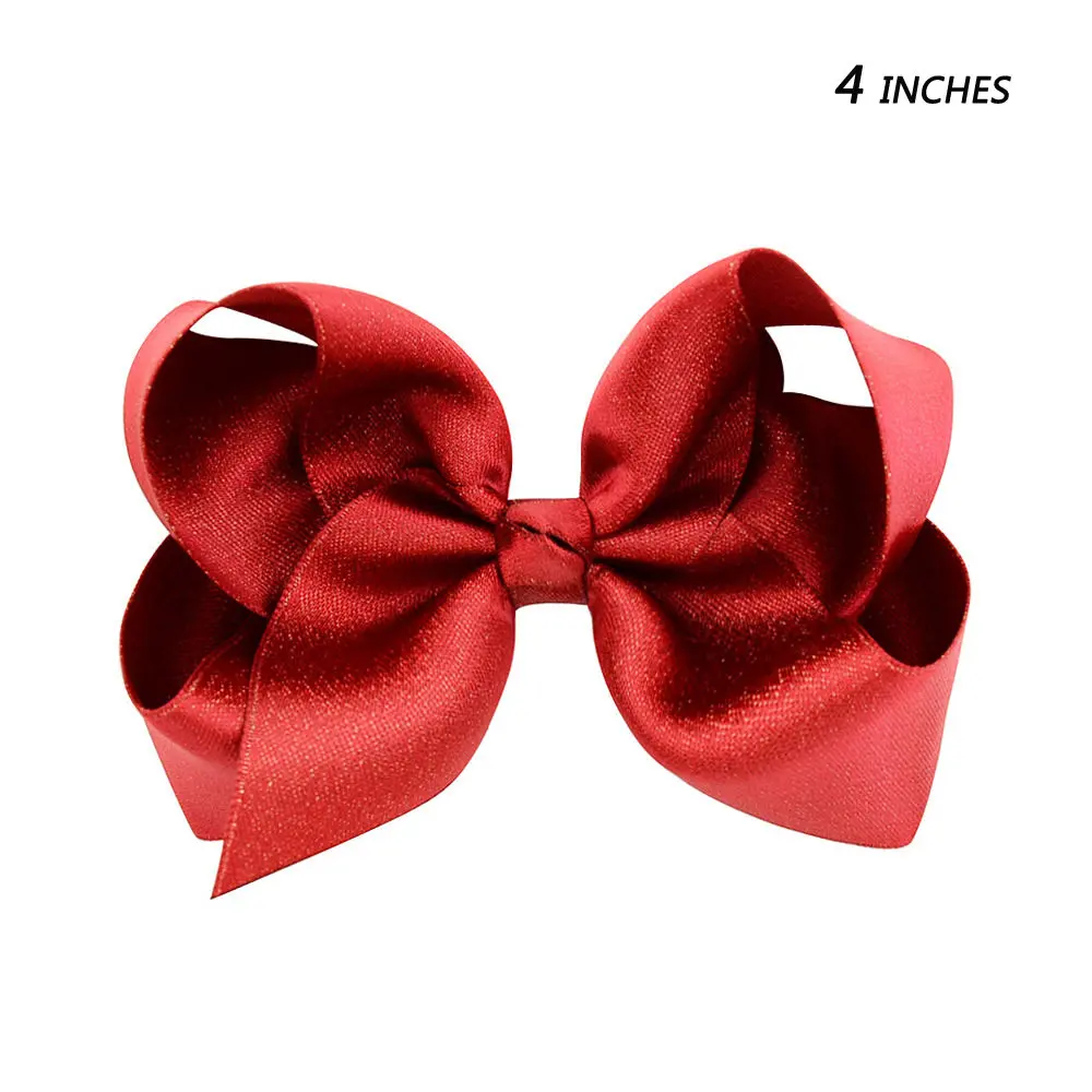 style 2 red Ruoshui 4 ''/8" Детские бантики для волос напечатанные заколки ПУ блестящие заколки для волос Цветочные Шпильки волос ручной работы девушки Бохо аксессуары для волос - Цвет: style 2 red