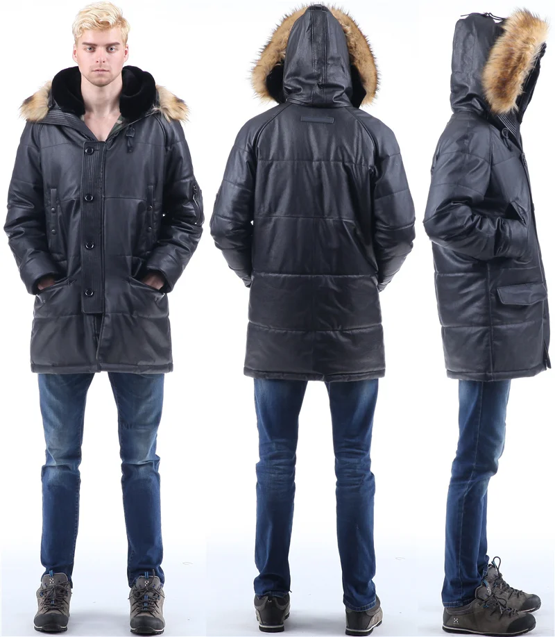 N3B американская военная кожаная куртка полярное пальто парка с капюшоном для