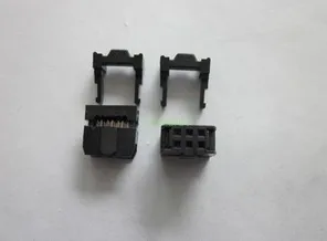 

FREE SHIPPING 100PCS/LOT FC-6P 2x3P 2.54mm IDC Socket With Strain Relief , ISP / JTAG Plug Conector