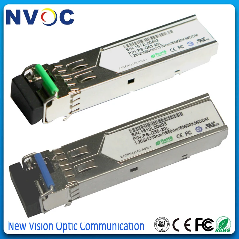 Бесплатная доставка оптоволоконный приемопередатчик 1 25G WDM SFP 20 км 1310 нм BIDI 25 ГБ