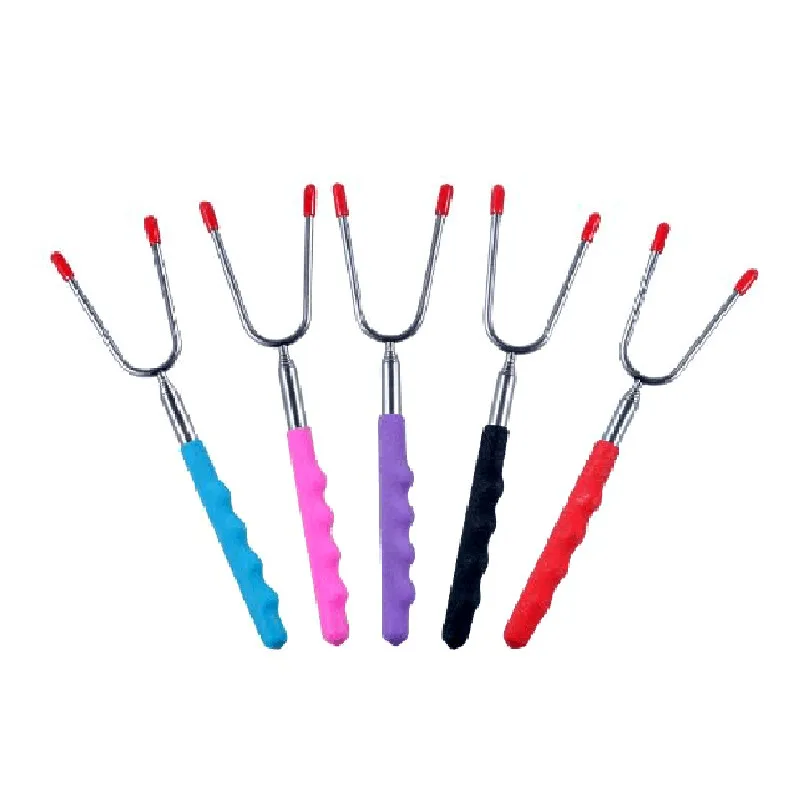 Растягивающаяся шпажка для барбекю из нержавеющей стали силиконовая скользящая