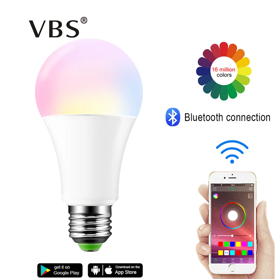 Bluetooth RGB светодиодный светильник RGBW RGBWW E27 B22 15 Вт приложение музыкальное Голосовое управление Умный светильник разноцветный светодиодный ночник домашний декор