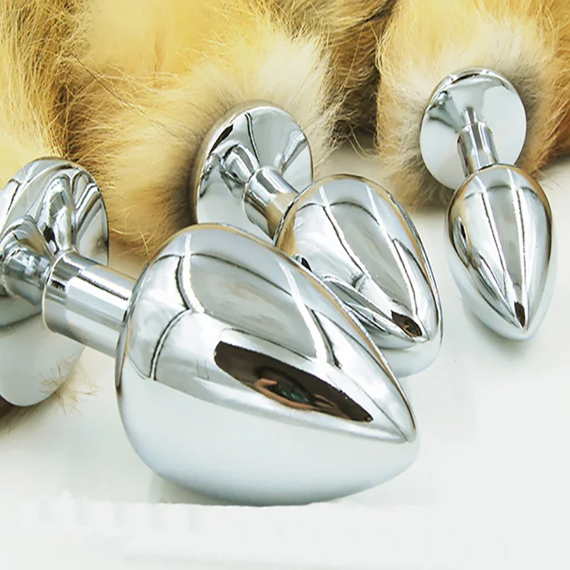 Большой анальный плагин лисий хвост из нержавеющей стали секс игрушки |