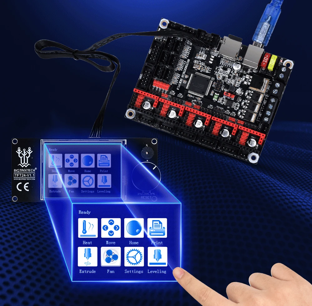 BIGTREETECH TFT24 V1.1 дисплей аналогичный 12864 ЖК сенсорный экран DIY режимы для Ender 3 3d панель принтера SKR V1.3 PRO UART