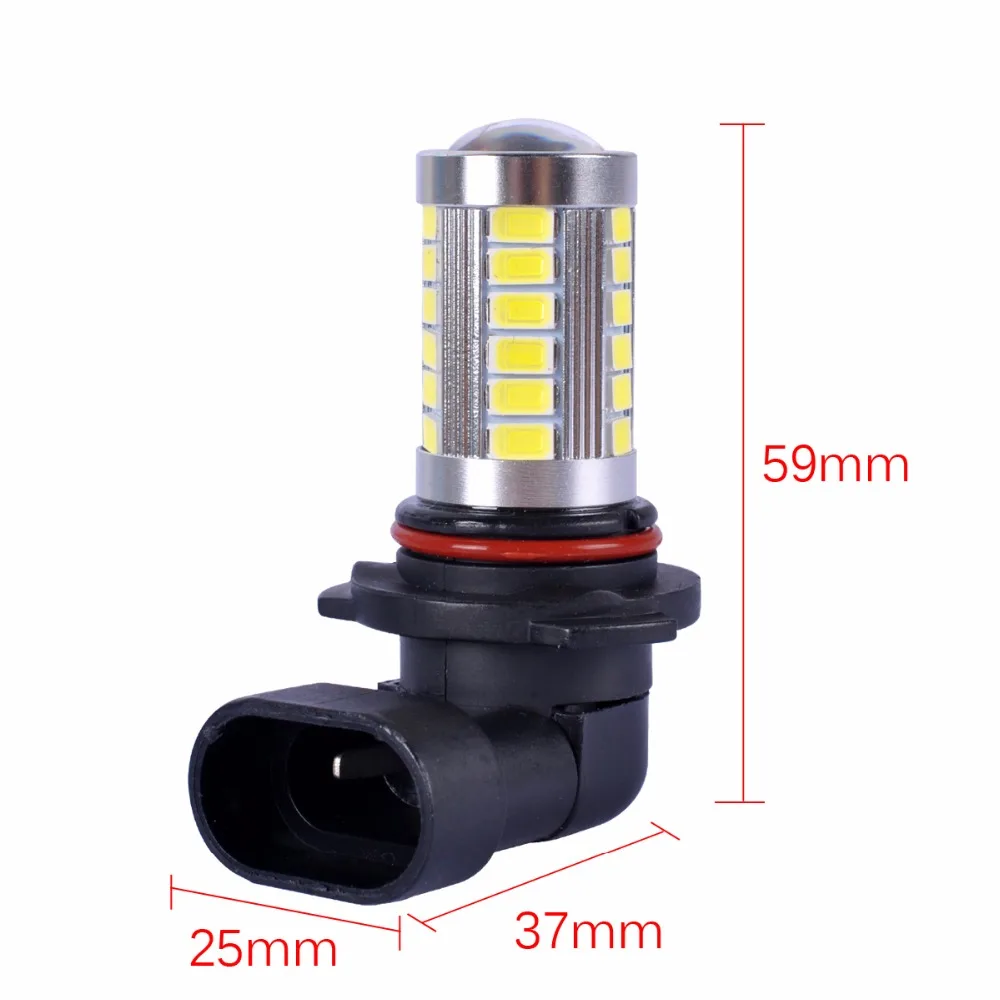 AutoEC 2 х Автомобильный светильник 9006 HB4 5630 33 светодиодные линзы smd Автомобильная