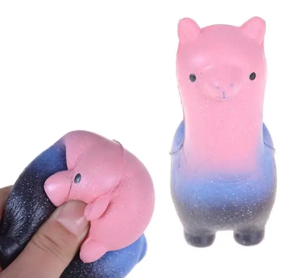 

3pcs/lot Cute Alpaca Doll Squishy Sheep Soft Slow Rising Squeeze Jumbo Phone Straps Scented Pendant Bread Cake Fun Kid Toy Gift