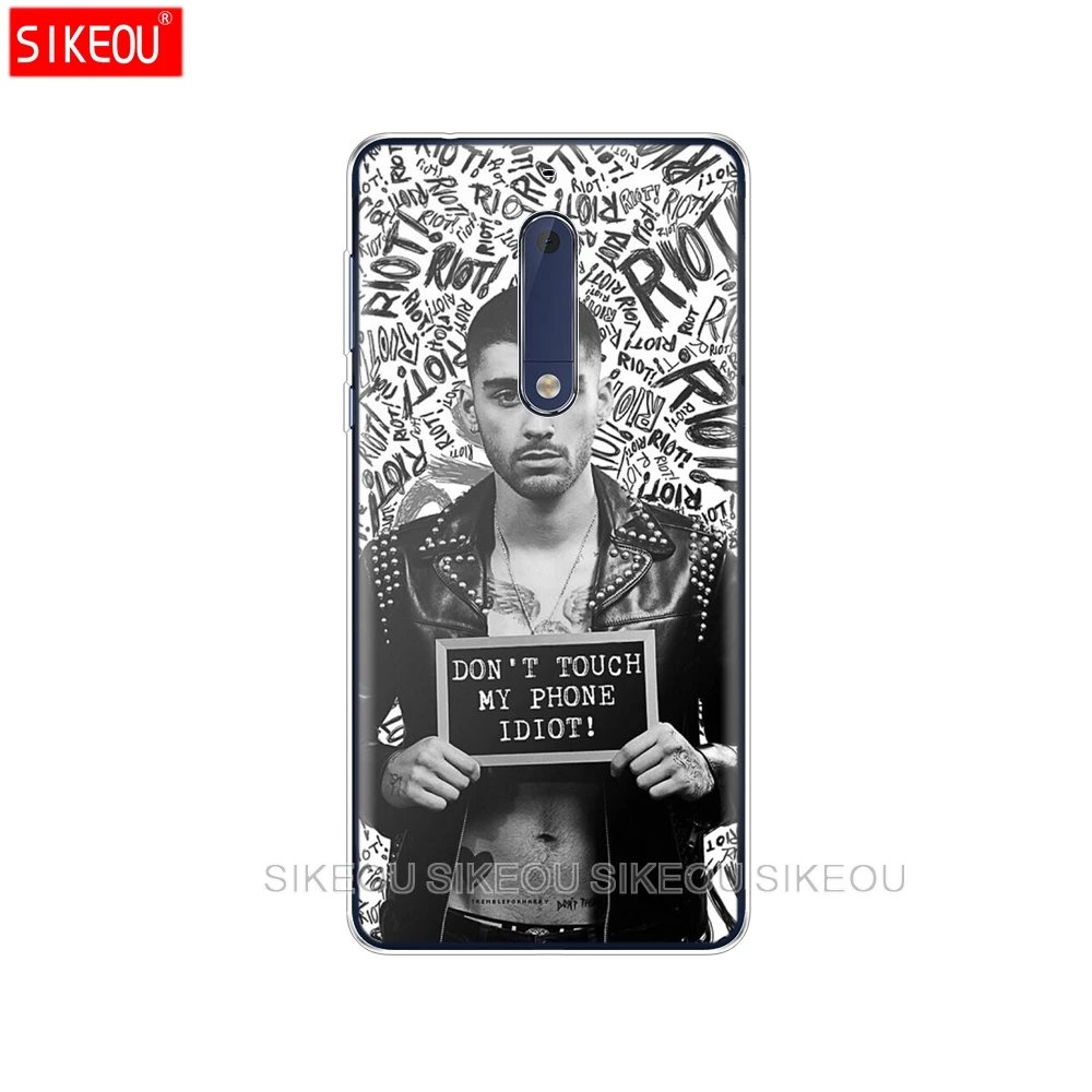 Силиконовый чехол для телефона Nokia 5 3 6 7 PLUS 8 9 /Nokia 1 2 2018 однонаправленный Зейн Малик