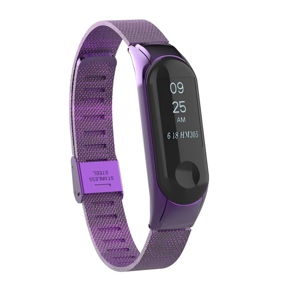 Роскошный ремешок на запястье с магнитной петлей для Xiaomi Mi Band 3 наручных часов