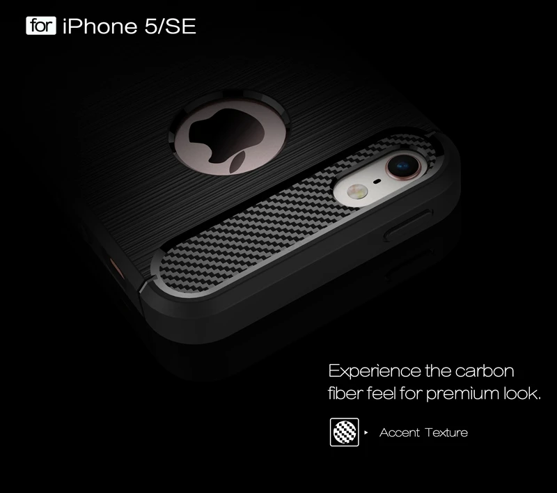 UPaitou для Apple iPhone 5 5S SE чехол, ультра тонкие чехлы из углеродного волокна, устойчивые к ударам, мягкий ТПУ чехол для iPhone SE чехол